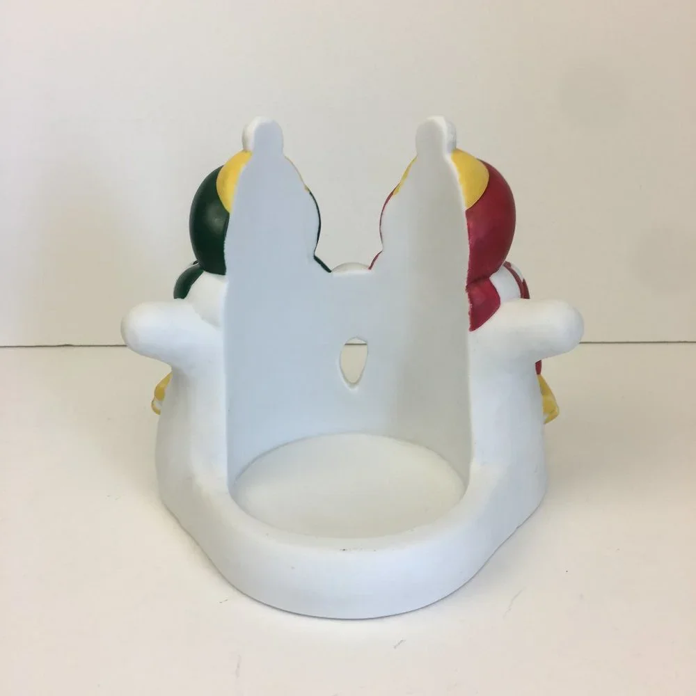 Vtg Partylite Snowman Xmas‎ Pillar Candle Holder